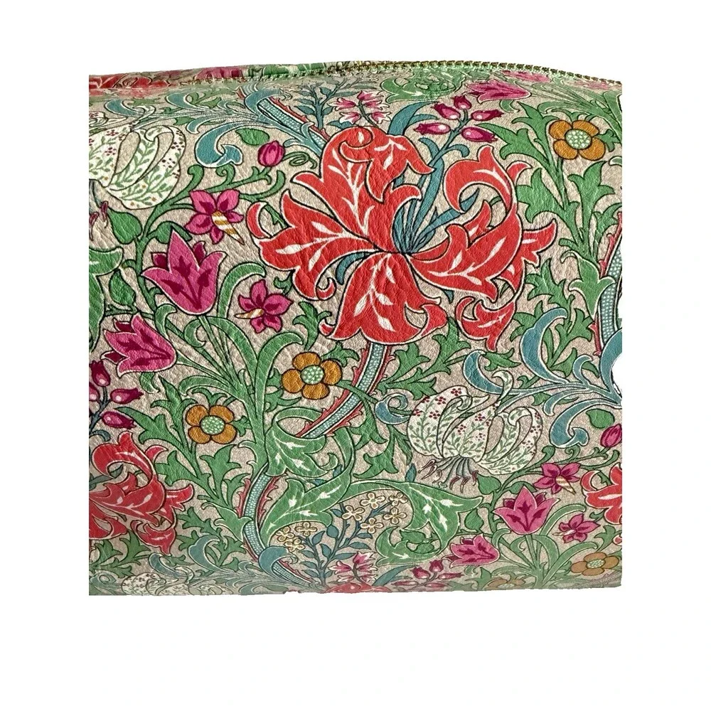 William Morris Make-up Toiletry Large Wash Bag Golden Lily Green 9x6 Travel